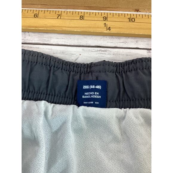 George Men's Swim Trunks Black and Gray Drawstring Beach Elastic Waist Size 2XL - Picture 5 of 5